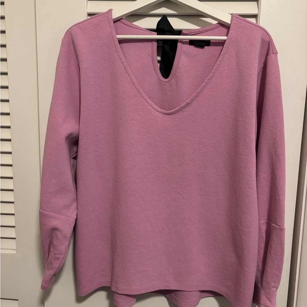Halogen Pink Sweatshirt with Long Sleeves